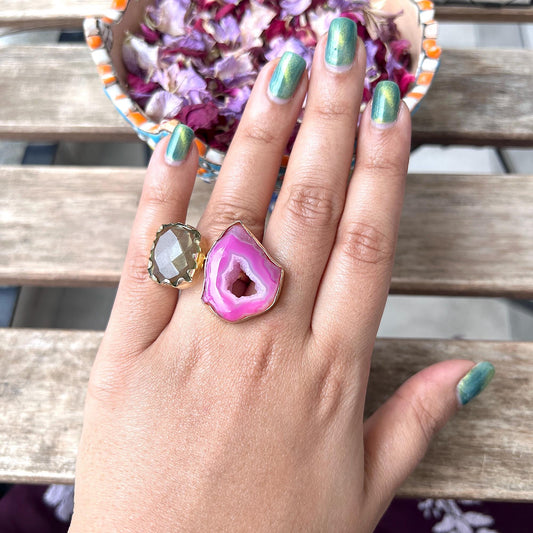 The Enache Purple Gold Druzy Ring TheEnache