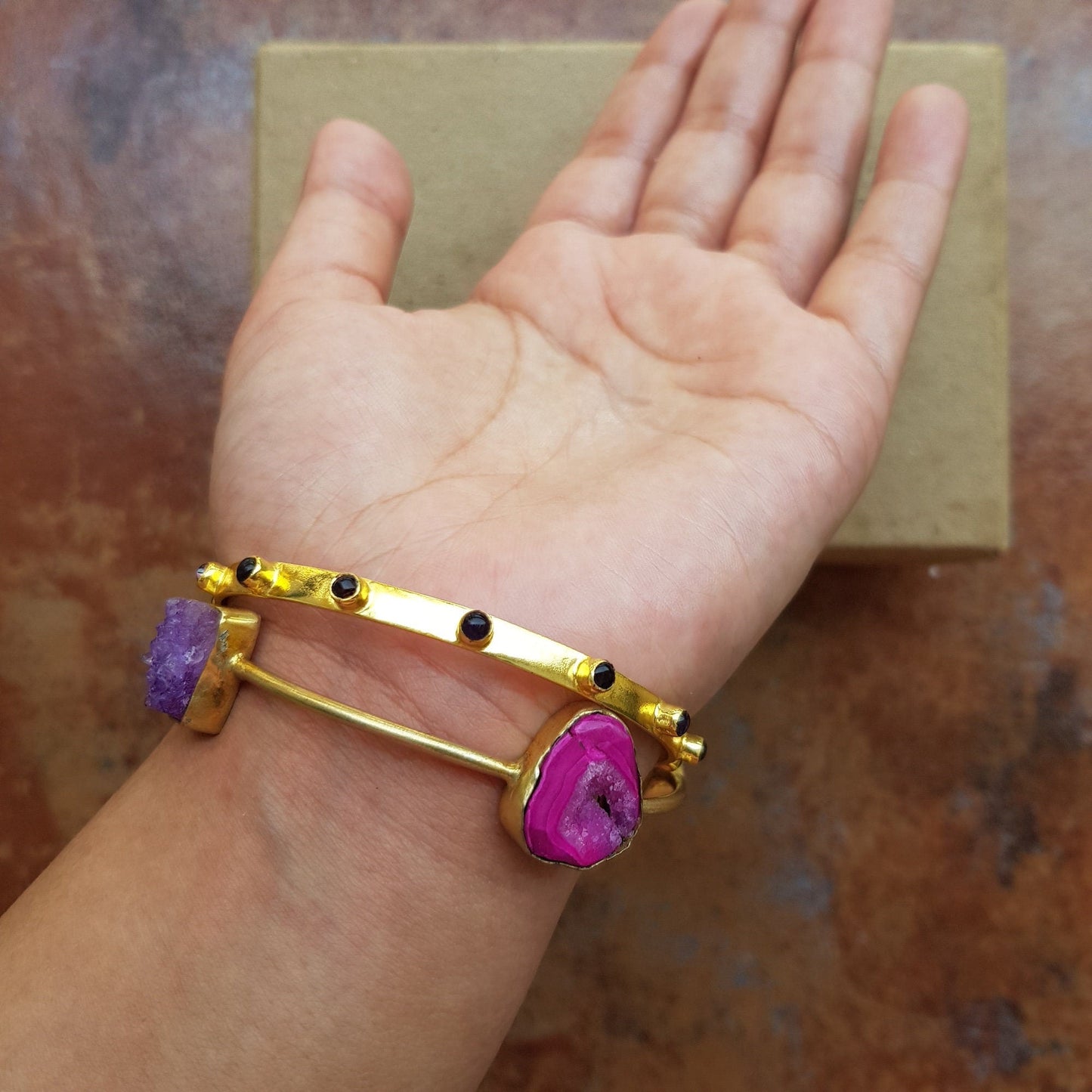 The Enache Purple Stacking Bangle Set TheEnache