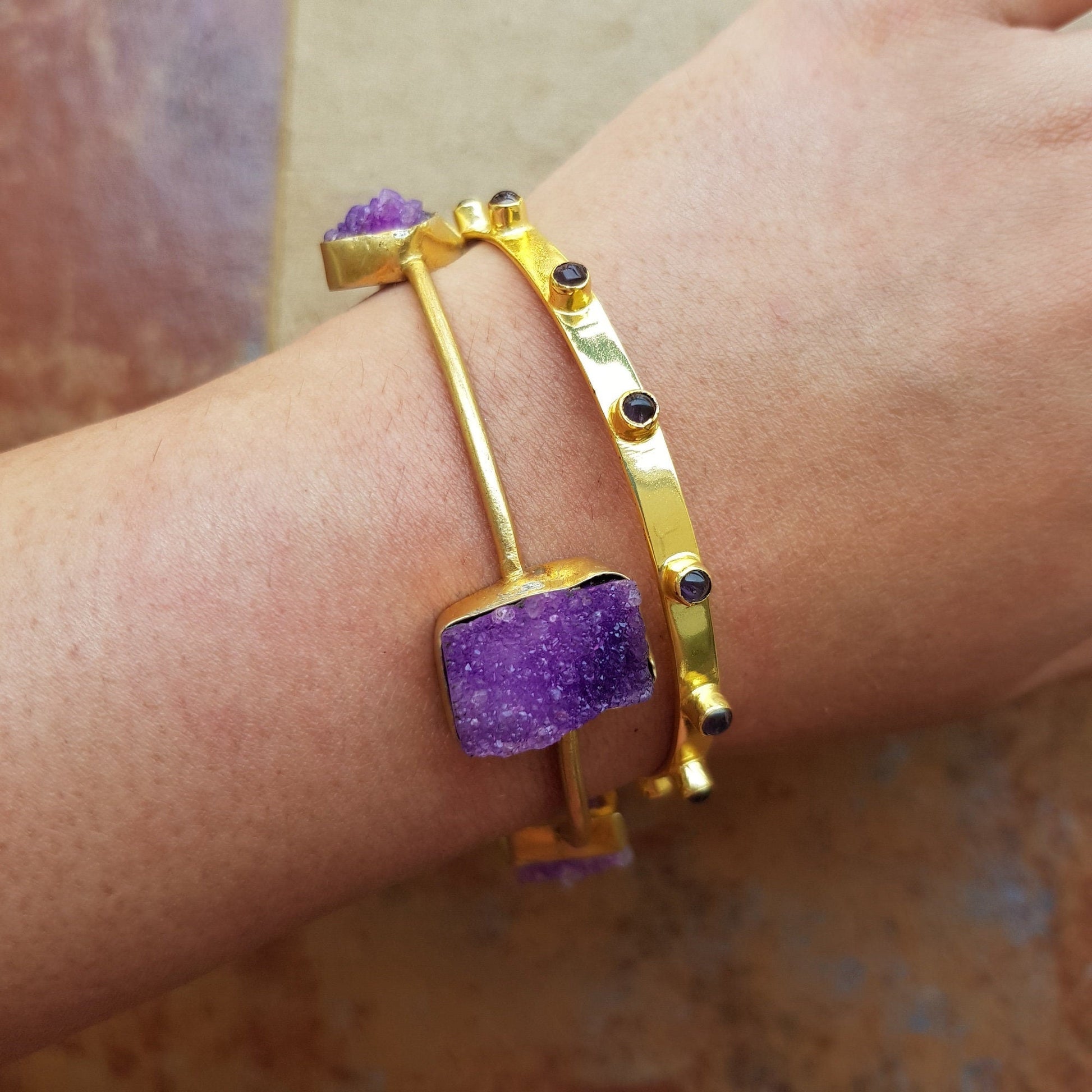 The Enache Purple Stacking Bangle Set TheEnache