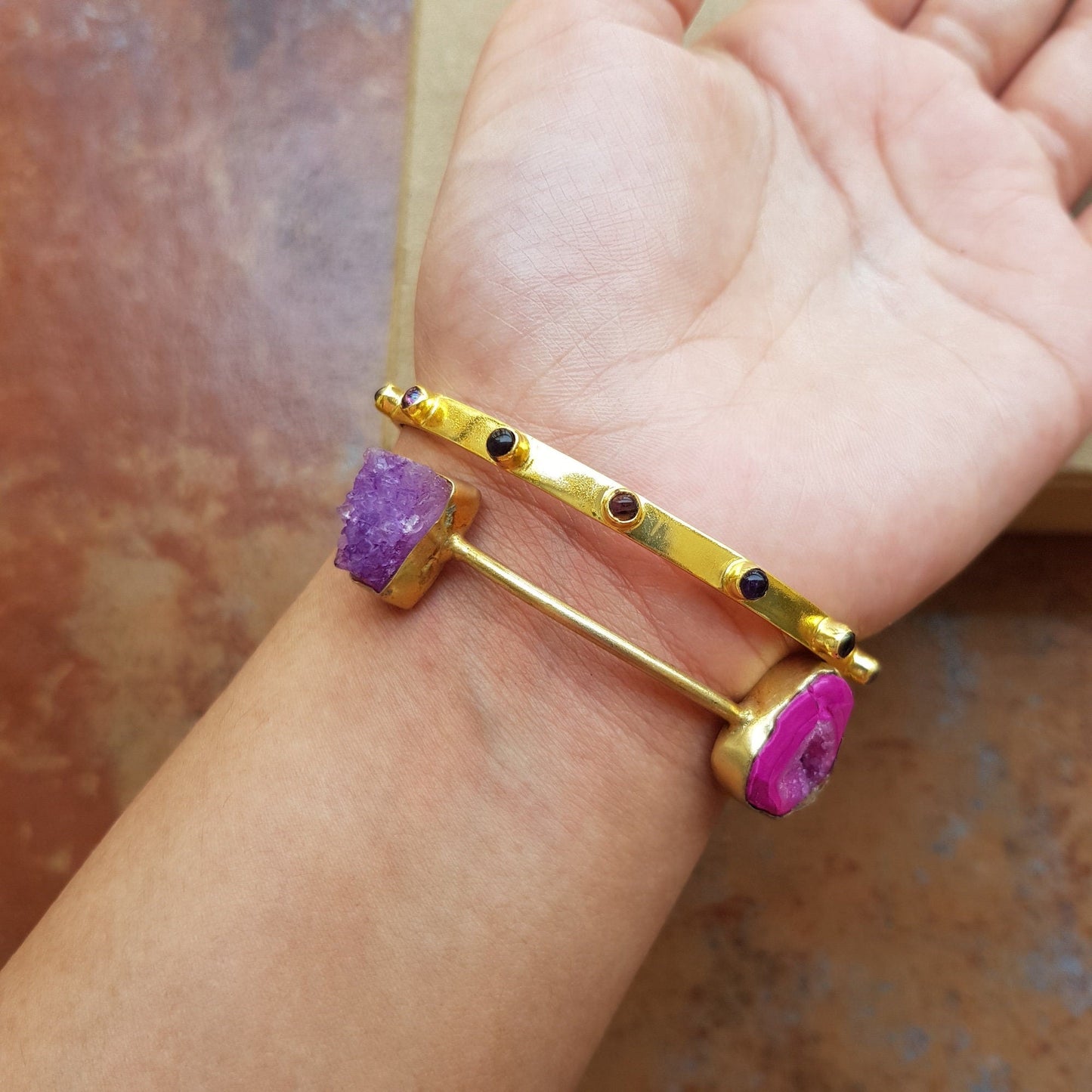 The Enache Purple Stacking Bangle Set TheEnache