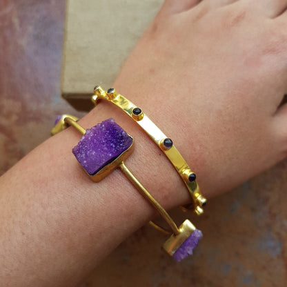 The Enache Purple Stacking Bangle Set TheEnache