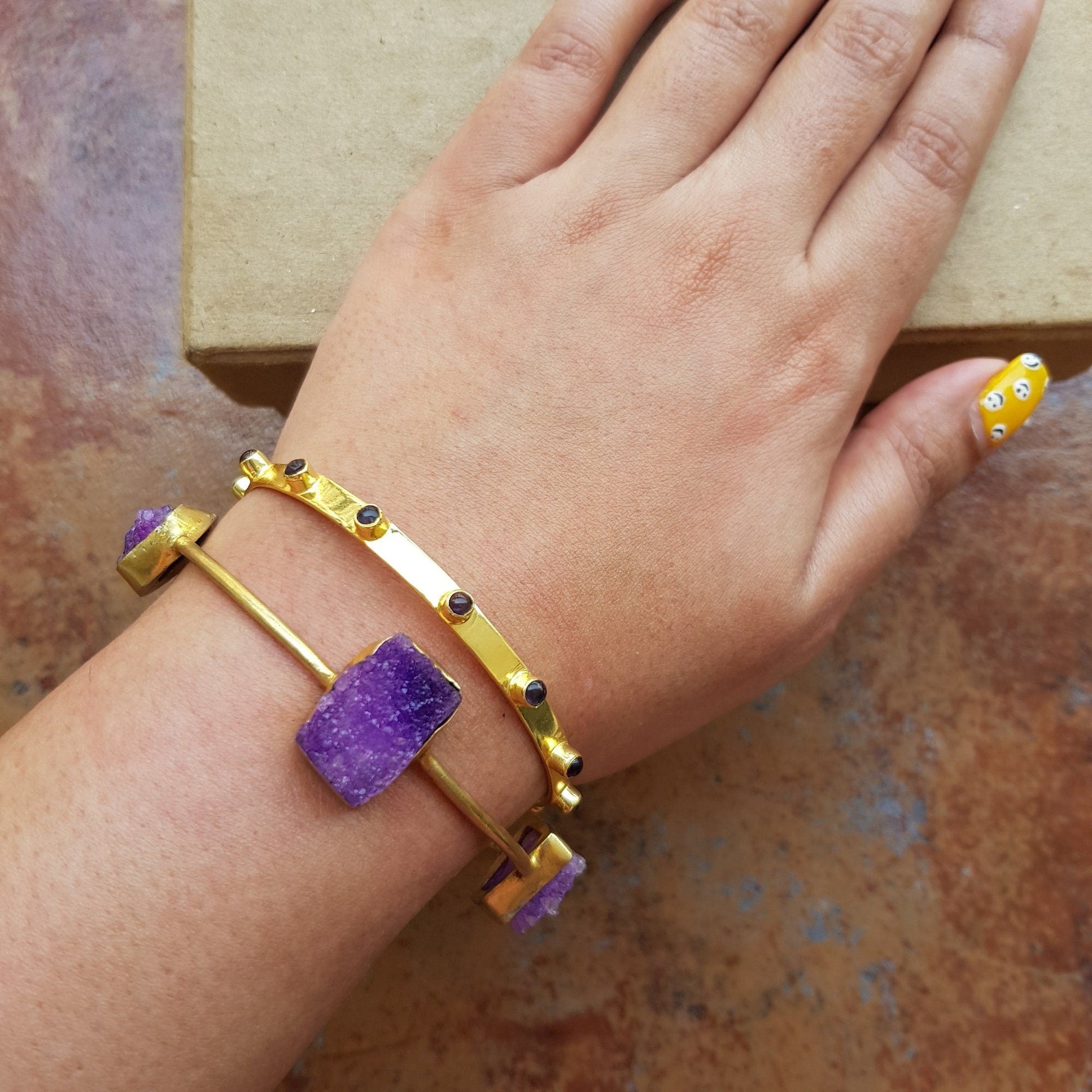 The Enache Purple Stacking Bangle Set TheEnache