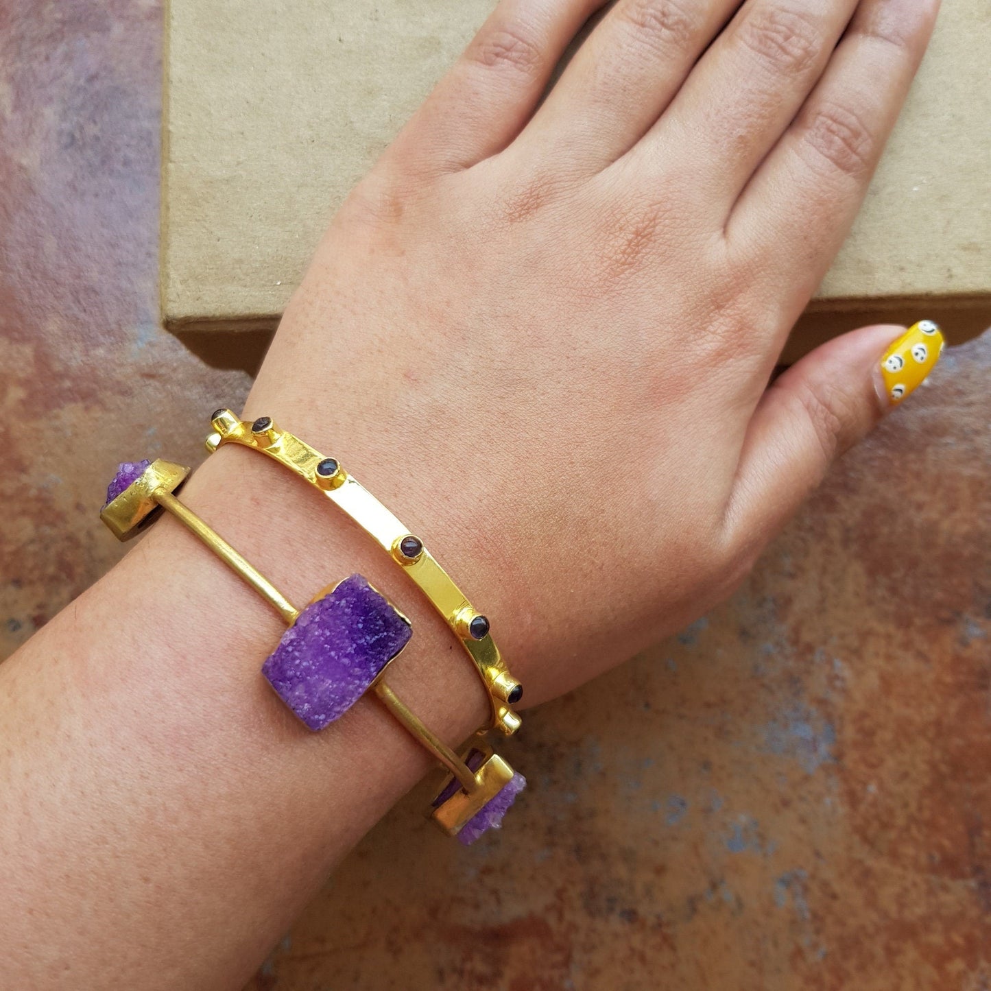 The Enache Purple Stacking Bangle Set TheEnache