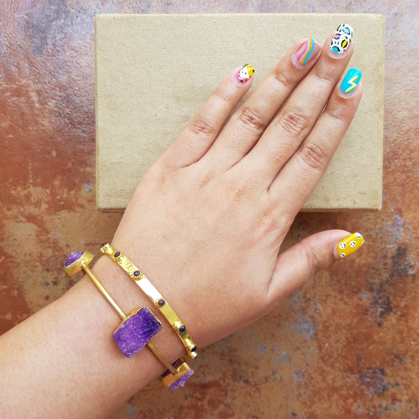 The Enache Purple Stacking Bangle Set TheEnache