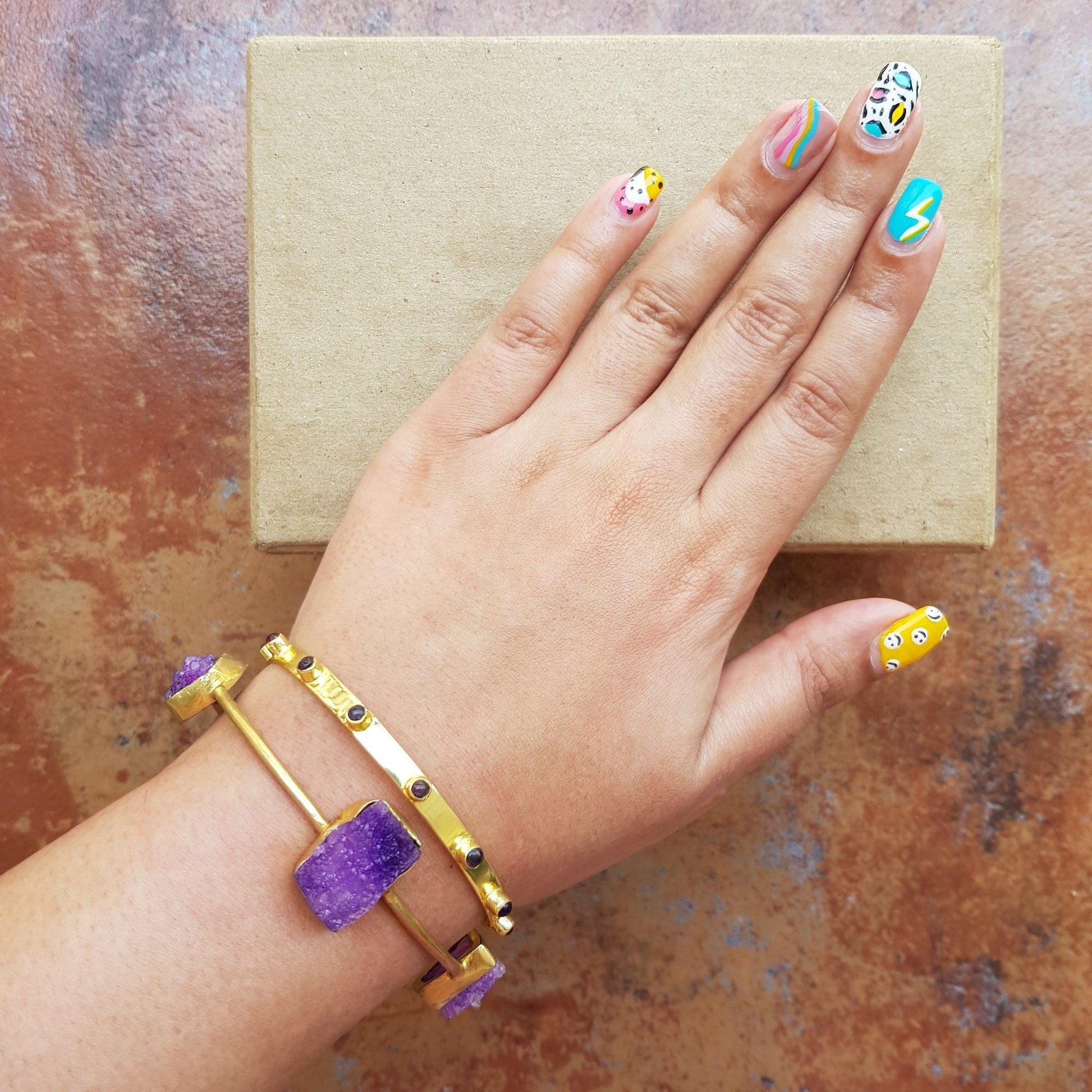 The Enache Purple Stacking Bangle Set TheEnache