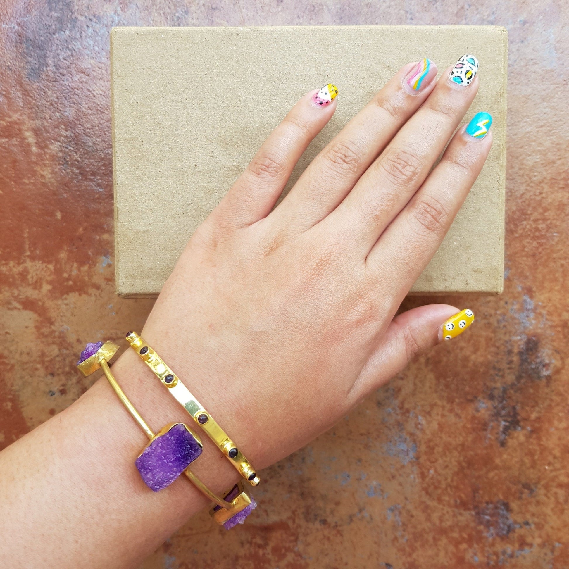 The Enache Purple Stacking Bangle Set TheEnache