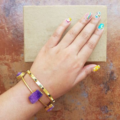 The Enache Purple Stacking Bangle Set TheEnache