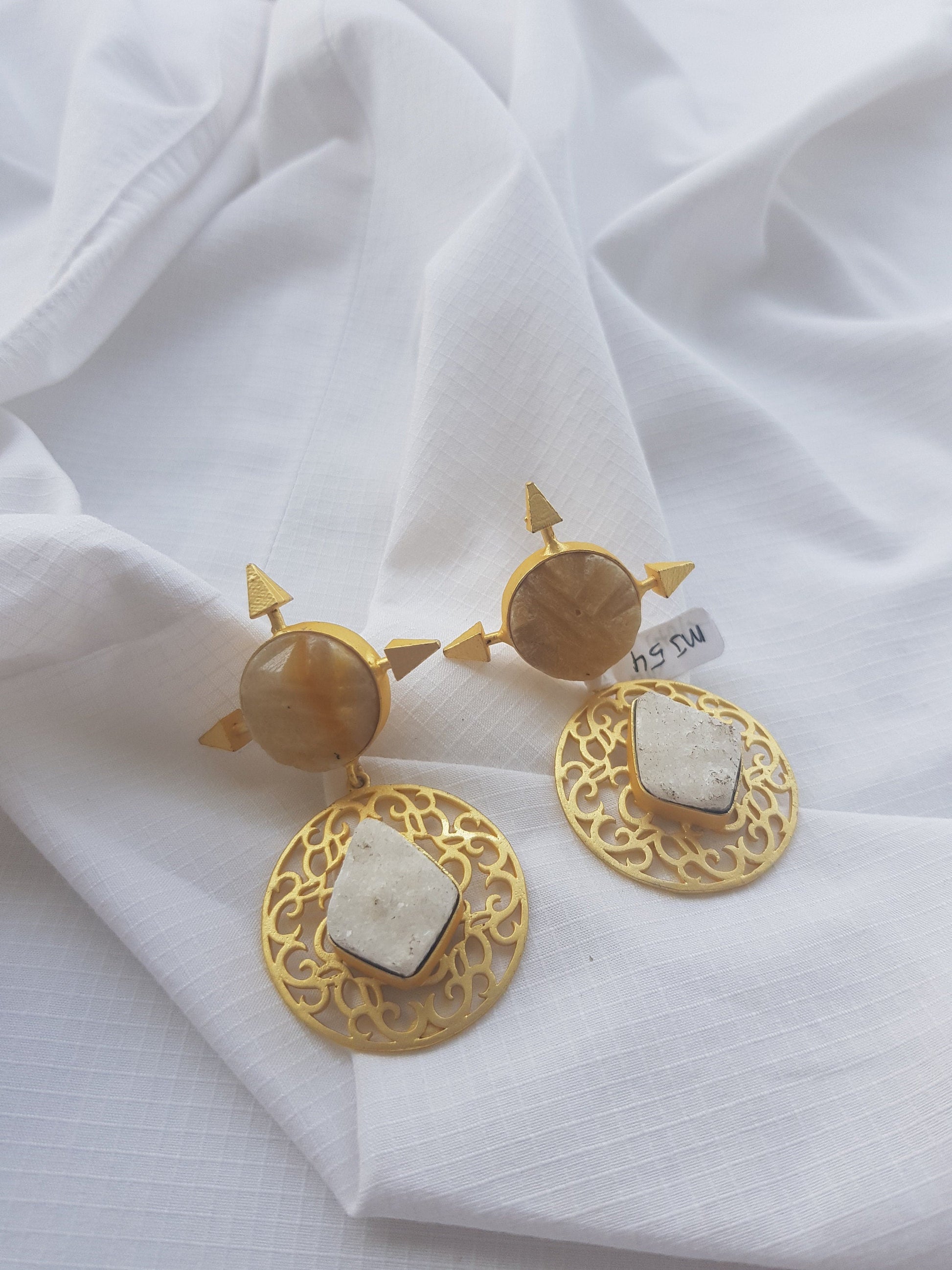 The Enache Raw Rutile Quartz Earrings TheEnache