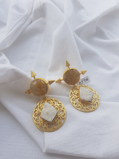 The Enache Raw Rutile Quartz Earrings TheEnache