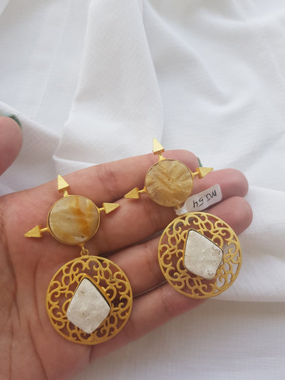 The Enache Raw Rutile Quartz Earrings TheEnache