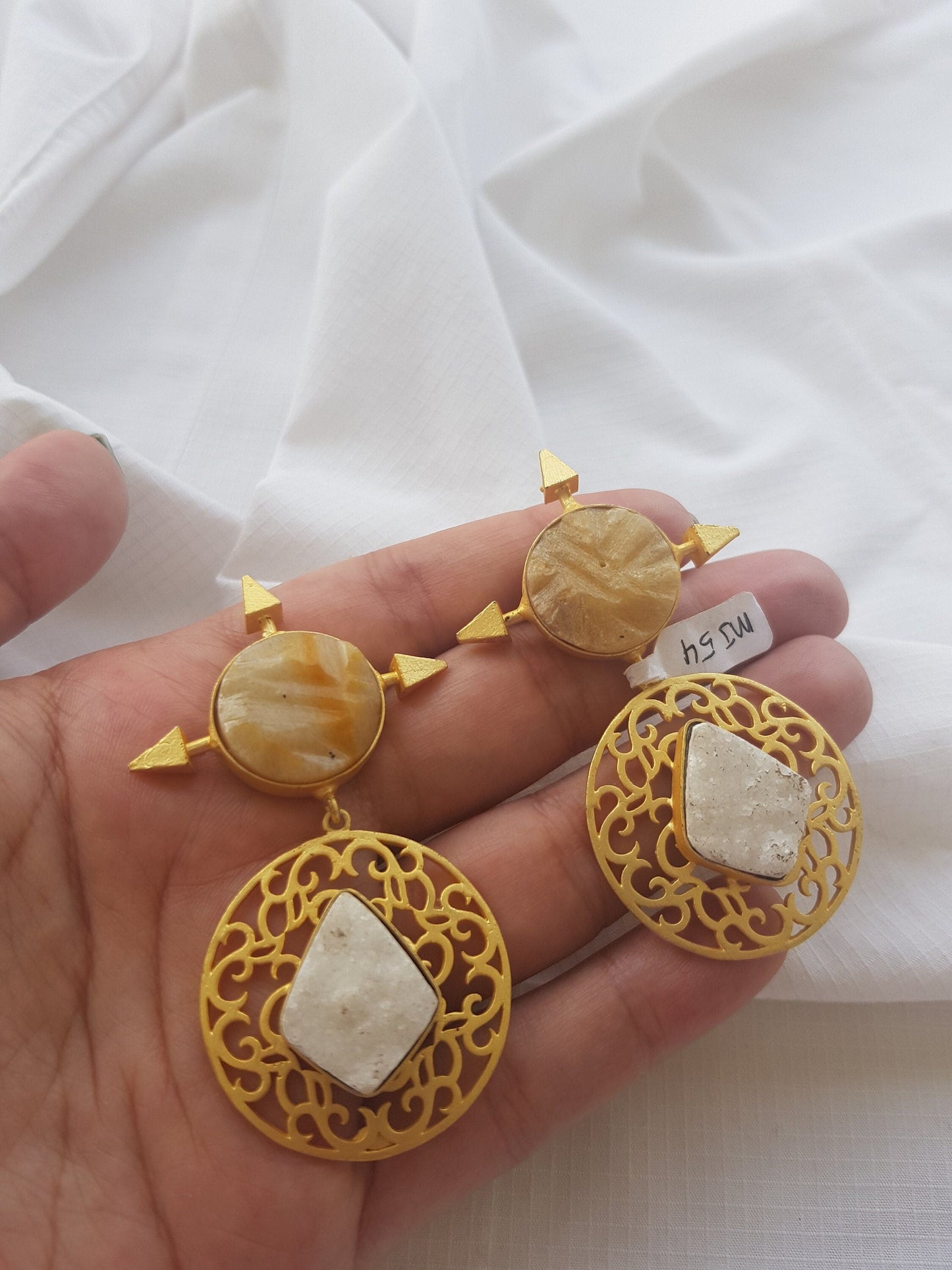 The Enache Raw Rutile Quartz Earrings TheEnache