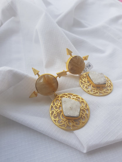 The Enache Raw Rutile Quartz Earrings TheEnache
