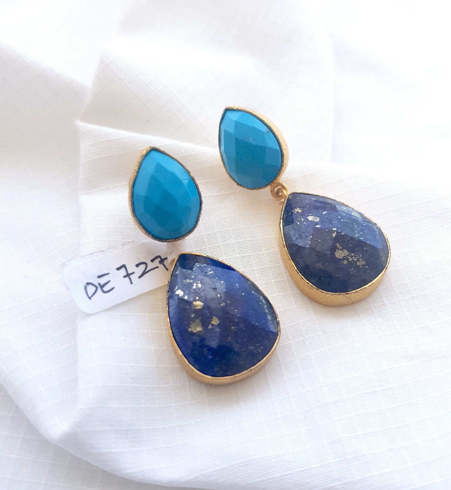 The Enache Red Blue Onyx Earrings TheEnache