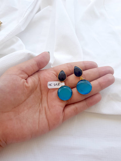 The Enache Red Blue Onyx Earrings TheEnache