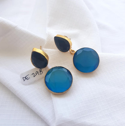 The Enache Red Blue Onyx Earrings TheEnache
