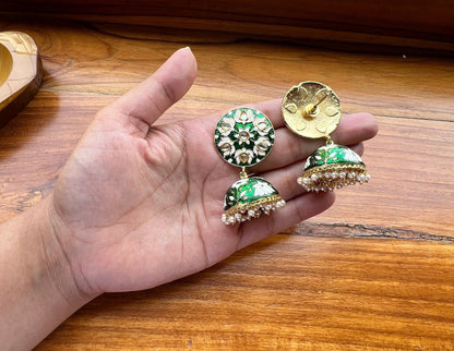 The Enache Rose Cut Pearl Jhumkas TheEnache