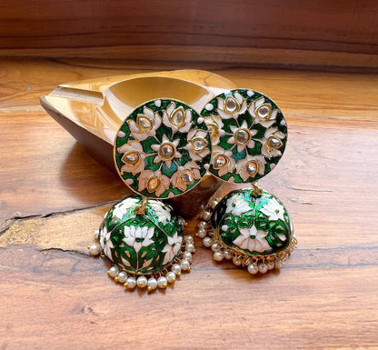The Enache Rose Cut Pearl Jhumkas TheEnache
