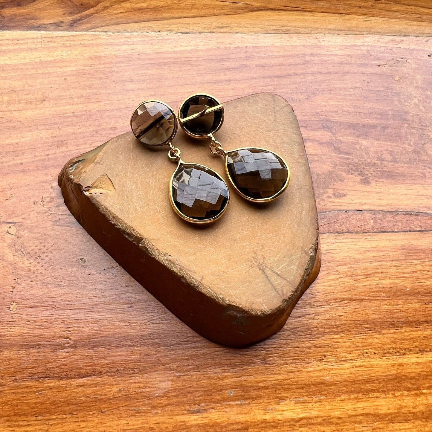 The Enache Smoky Quartz Dangle Earrings TheEnache