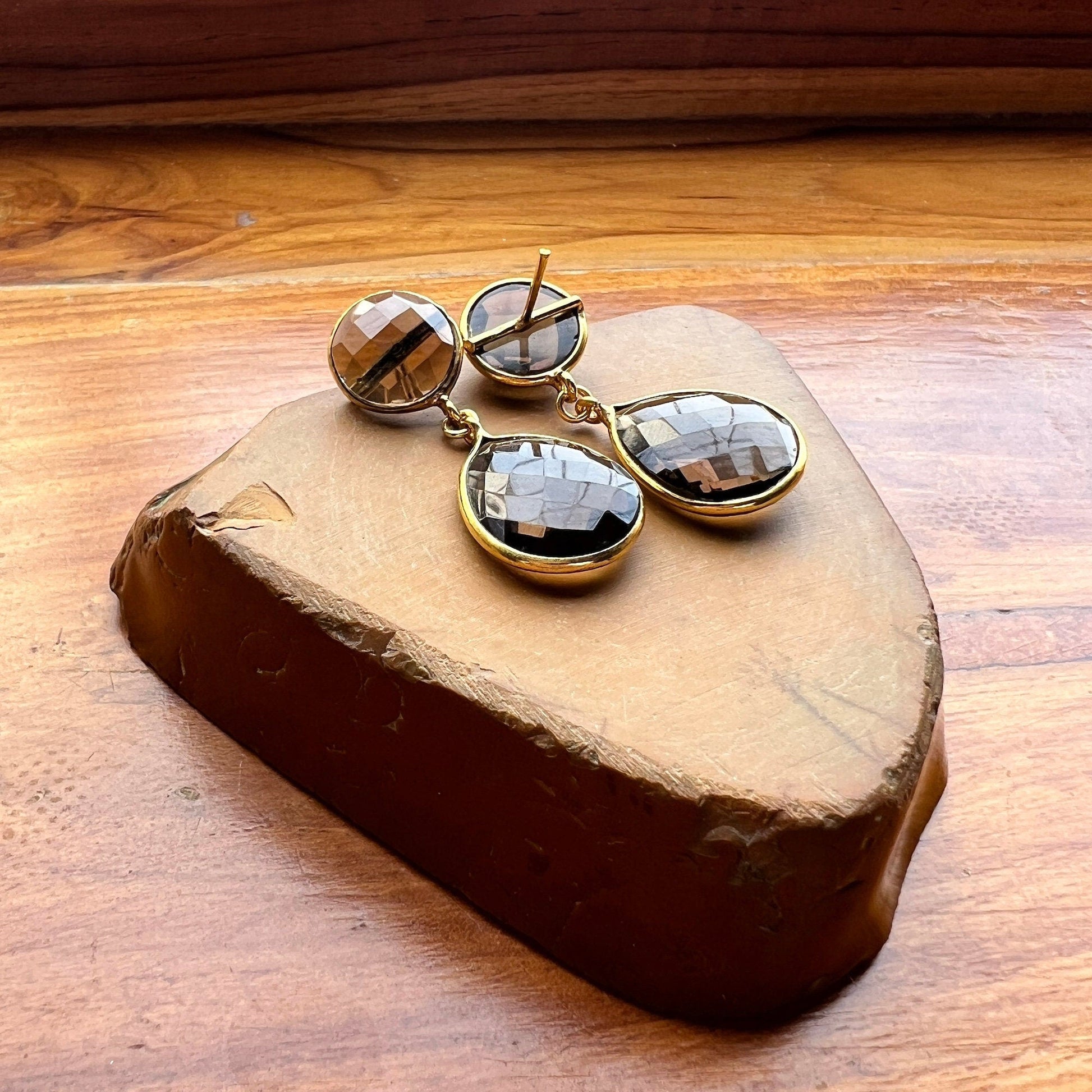 The Enache Smoky Quartz Dangle Earrings TheEnache
