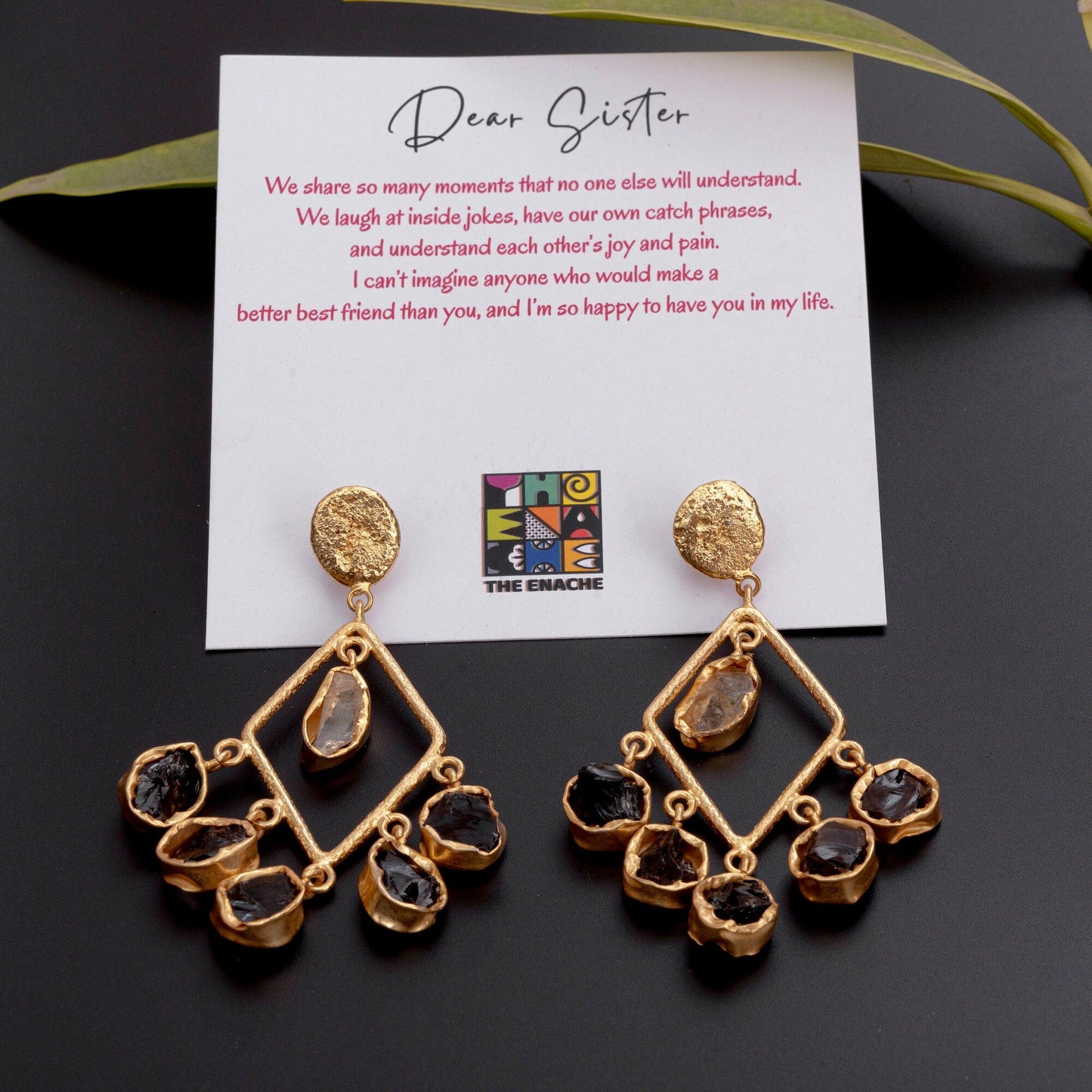 The Enache Smoky Quartz Filigree Earrings TheEnache