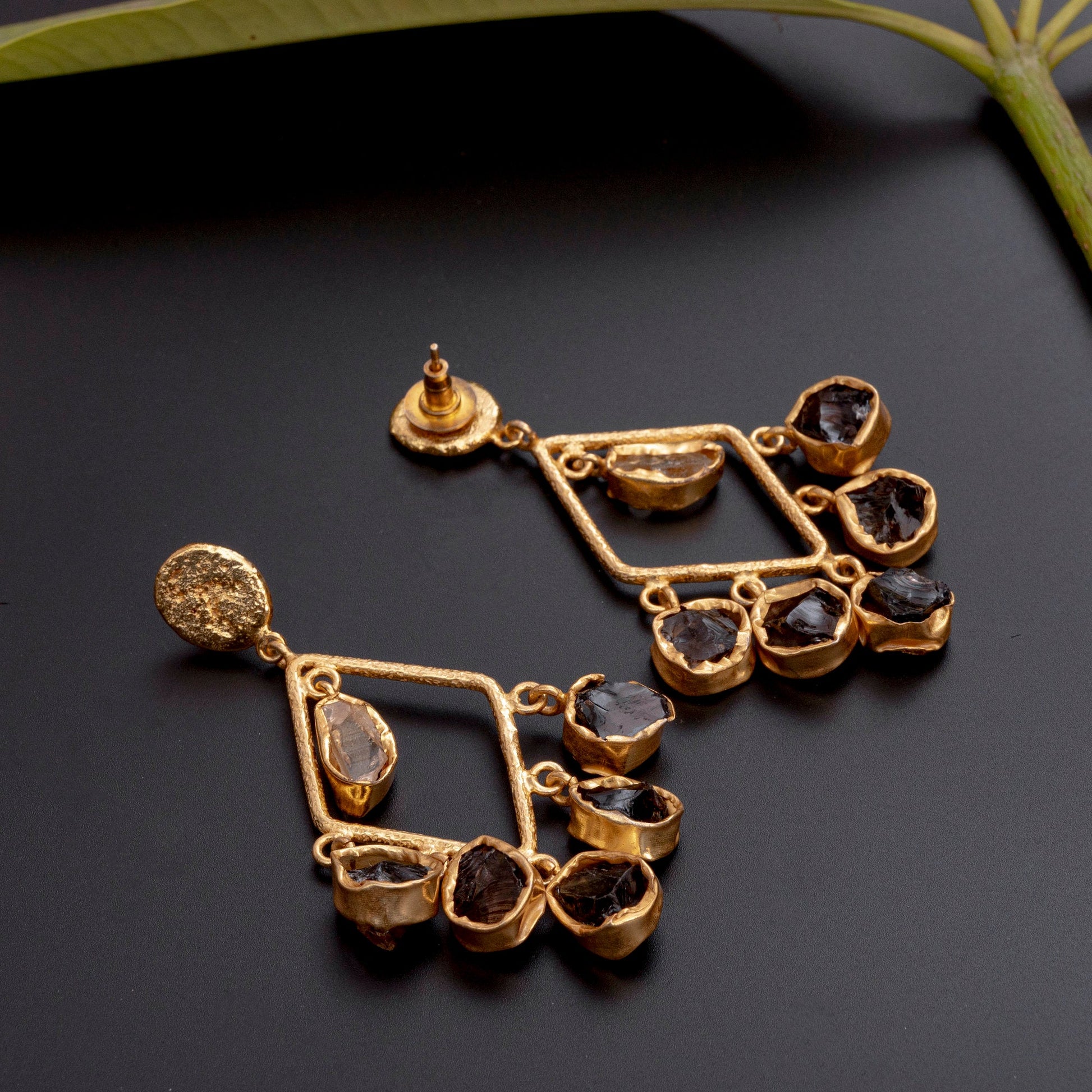 The Enache Smoky Quartz Filigree Earrings TheEnache