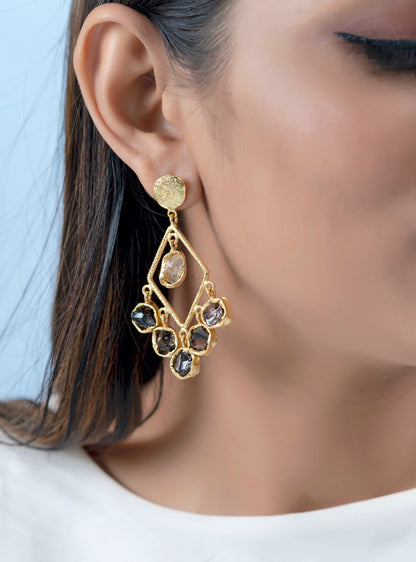The Enache Smoky Quartz Filigree Earrings TheEnache