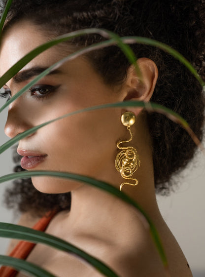 The Enache Snake Long Dangling Earrings TheEnache