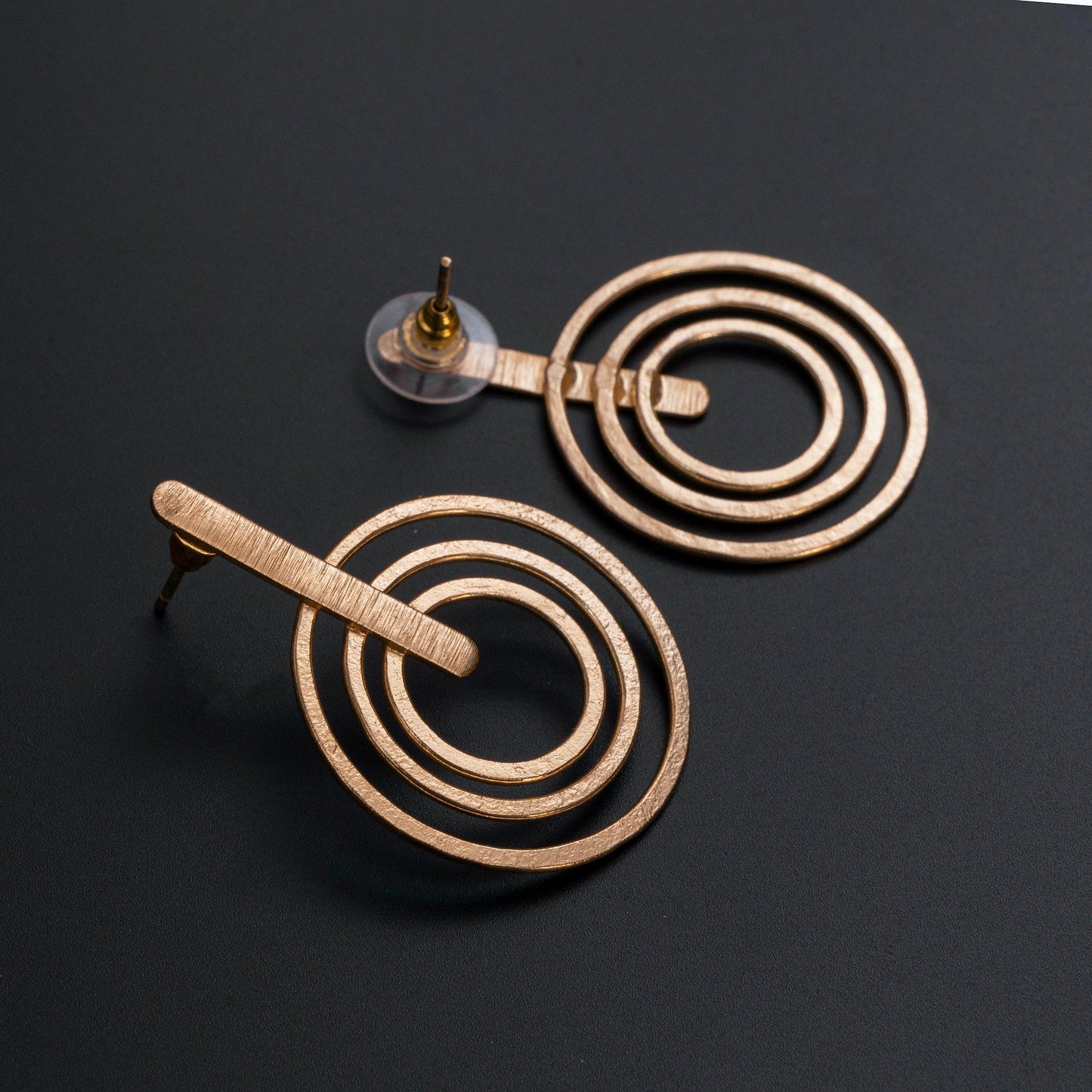 The Enache Spiral Minimal Gold Studs TheEnache