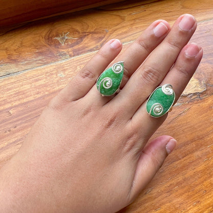 The Enache Spotted Druzy Double Finger Ring TheEnache