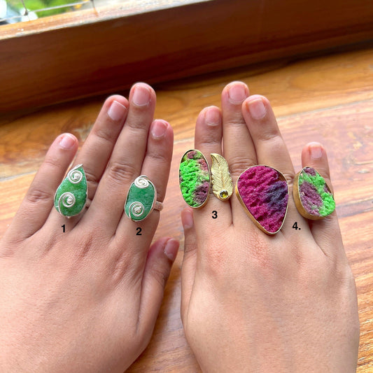 The Enache Spotted Druzy Double Finger Ring TheEnache