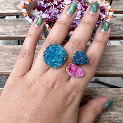 The Enache Teal Druzy Agate Ring TheEnache