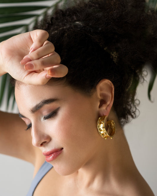 The Enache Thick Gold Chunky Hoops TheEnache