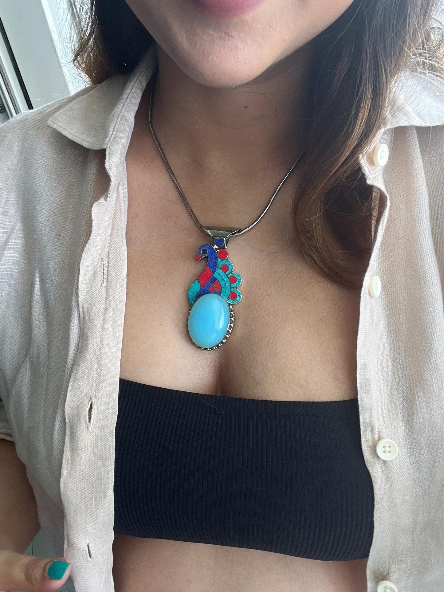 The Enache Tibetan Peacock Pendant TheEnache