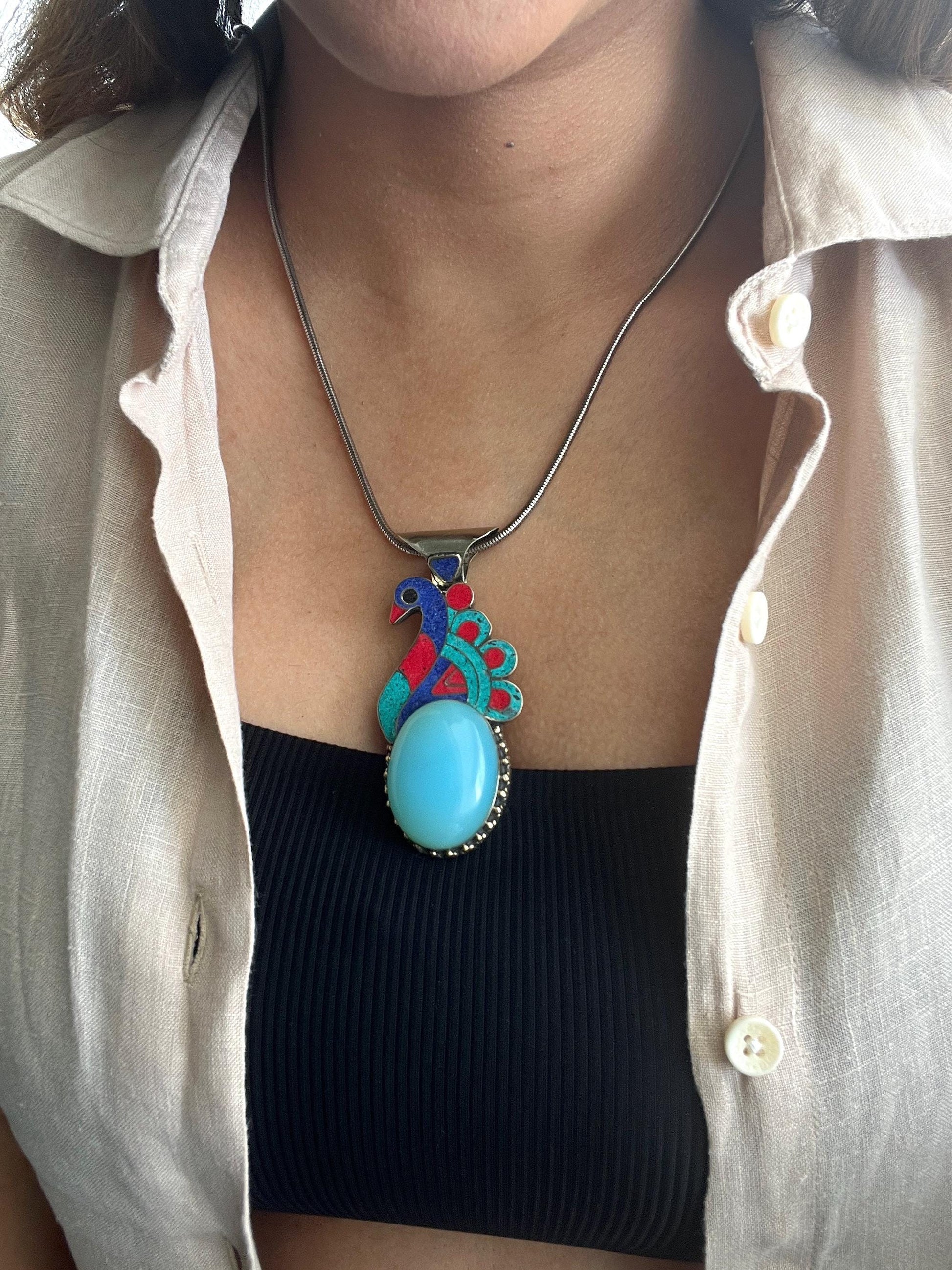 The Enache Tibetan Peacock Pendant TheEnache