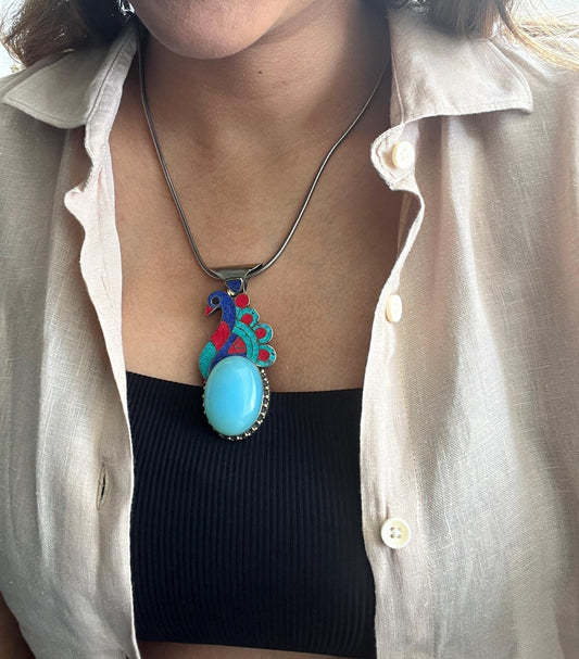 The Enache Tibetan Peacock Pendant TheEnache