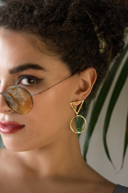 The Enache Triangle Minimalist Earrings TheEnache