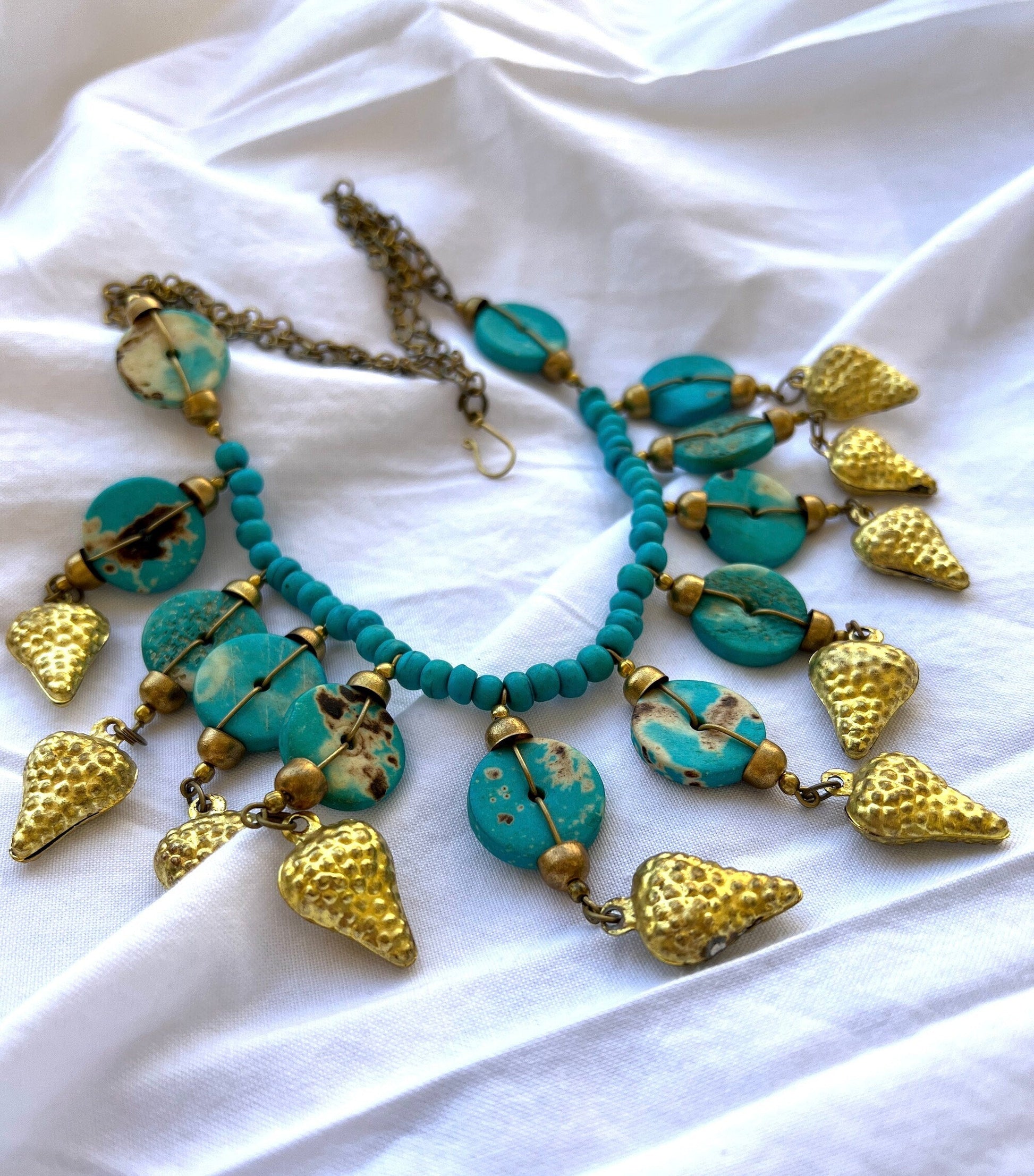 The Enache Turquoise Chunky Bib Necklace TheEnache