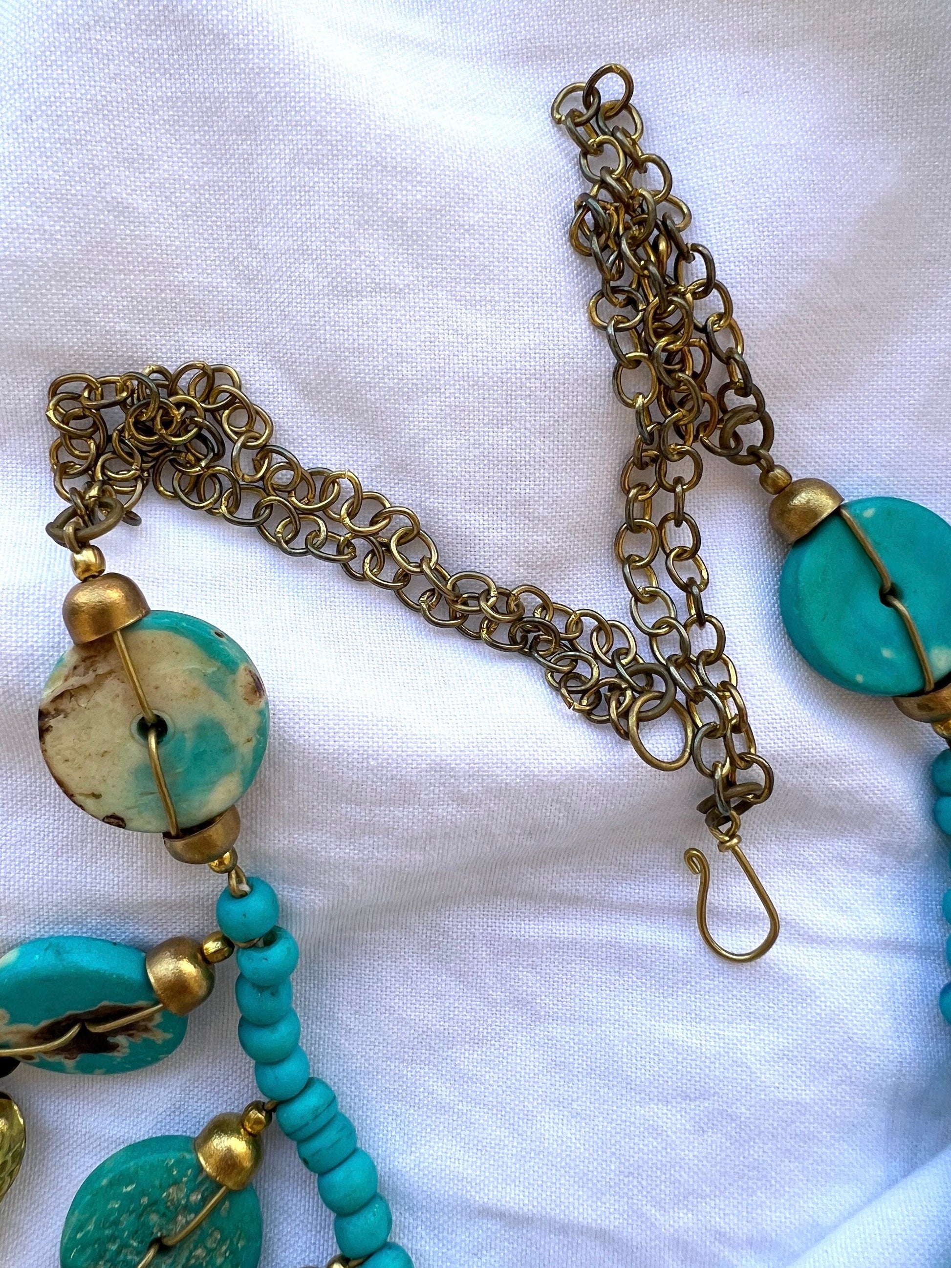 The Enache Turquoise Chunky Bib Necklace TheEnache