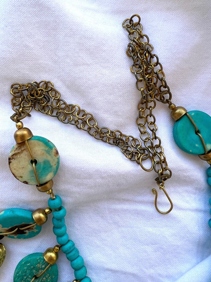 The Enache Turquoise Chunky Bib Necklace TheEnache