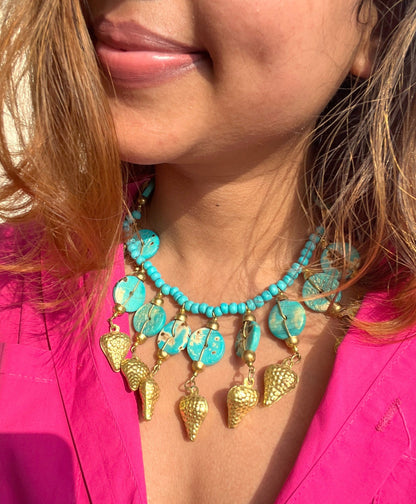 The Enache Turquoise Chunky Bib Necklace TheEnache