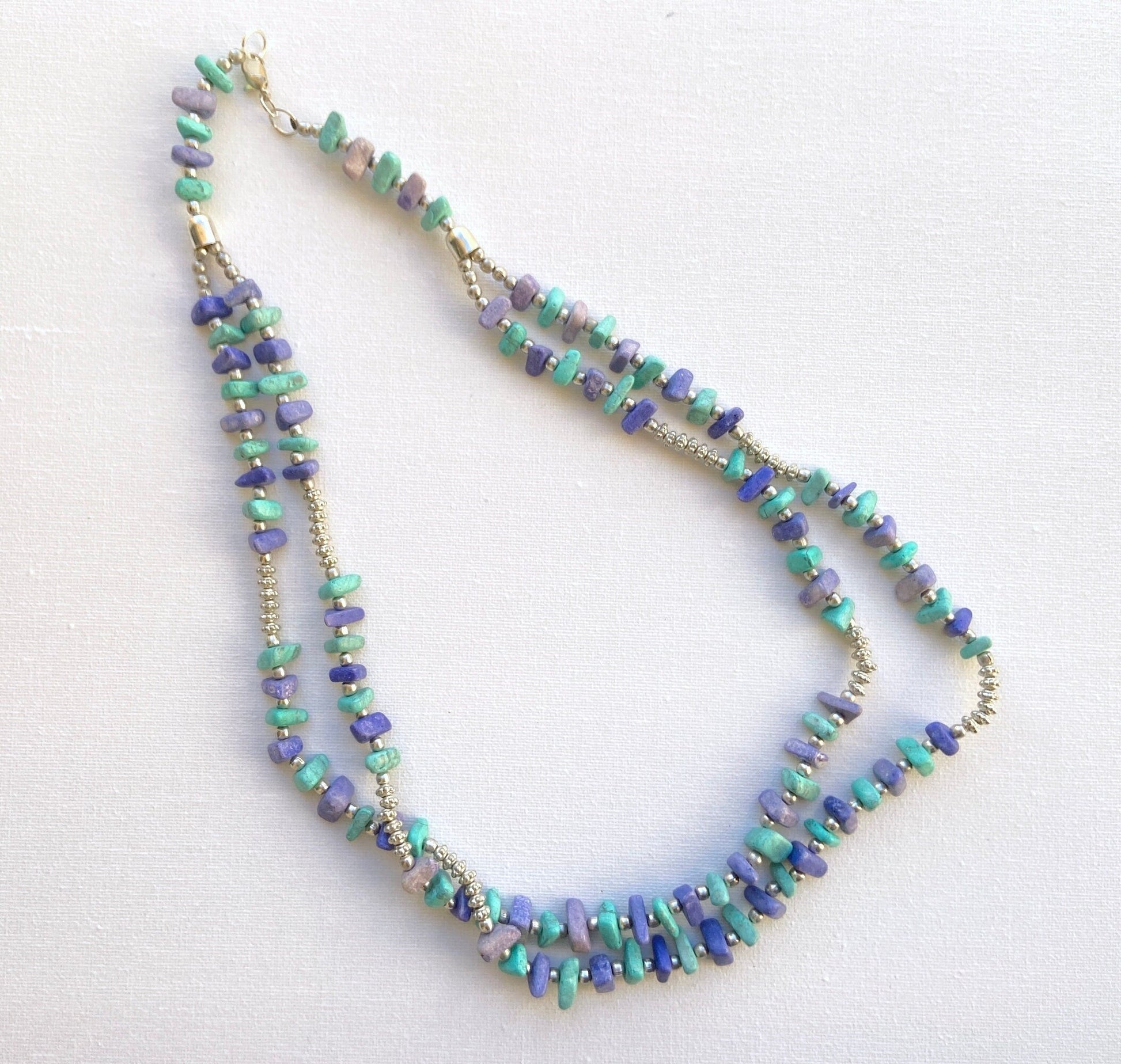 The Enache Turquoise & Purple Beaded Necklace TheEnache