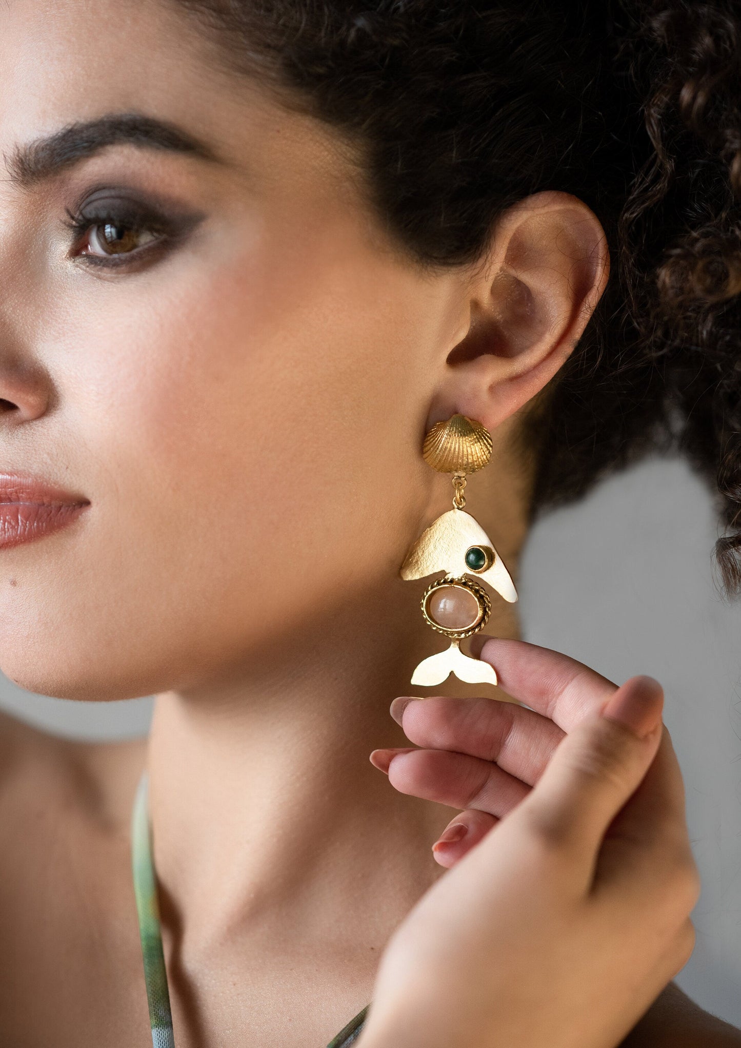 The Enache Vermeil Seashell Fish Earrings TheEnache
