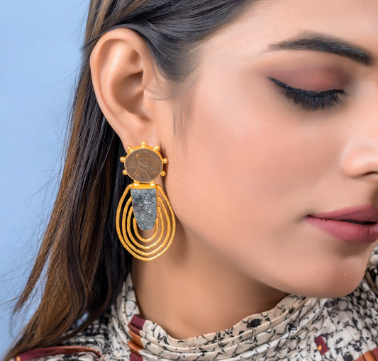 The Enache Vintage Style Coin Earrings TheEnache