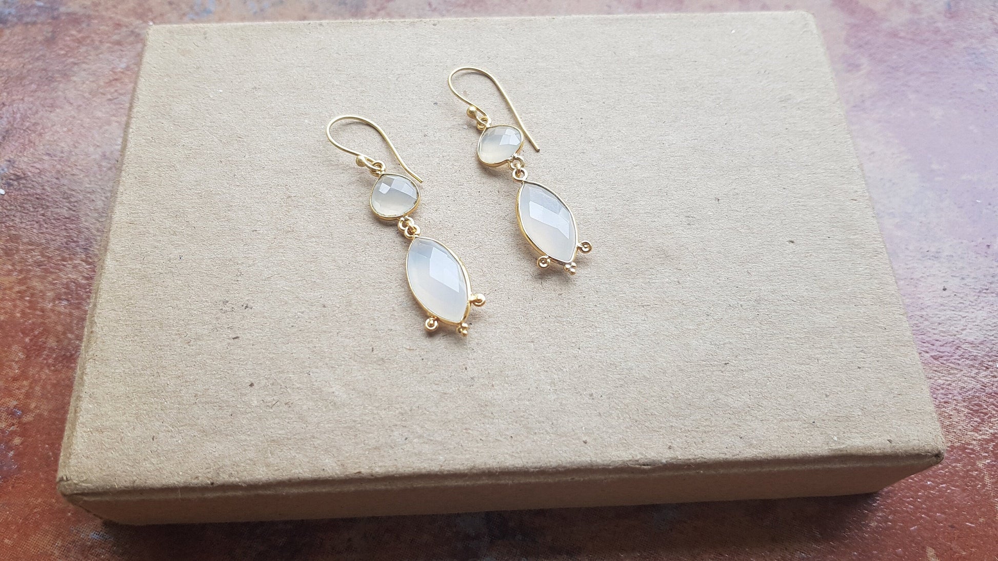 The Enache White Opal Teardrop Earrings TheEnache