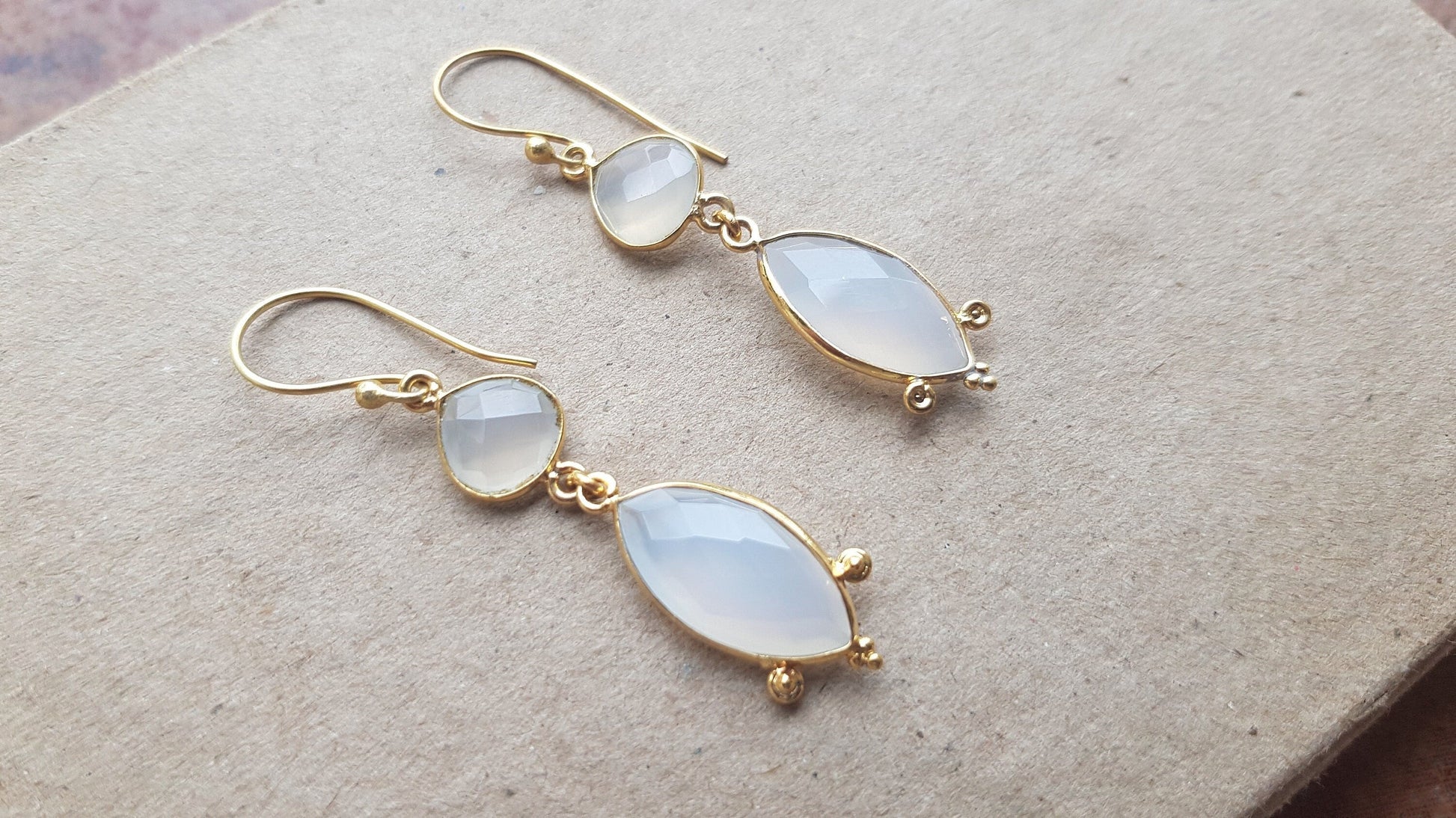 The Enache White Opal Teardrop Earrings TheEnache