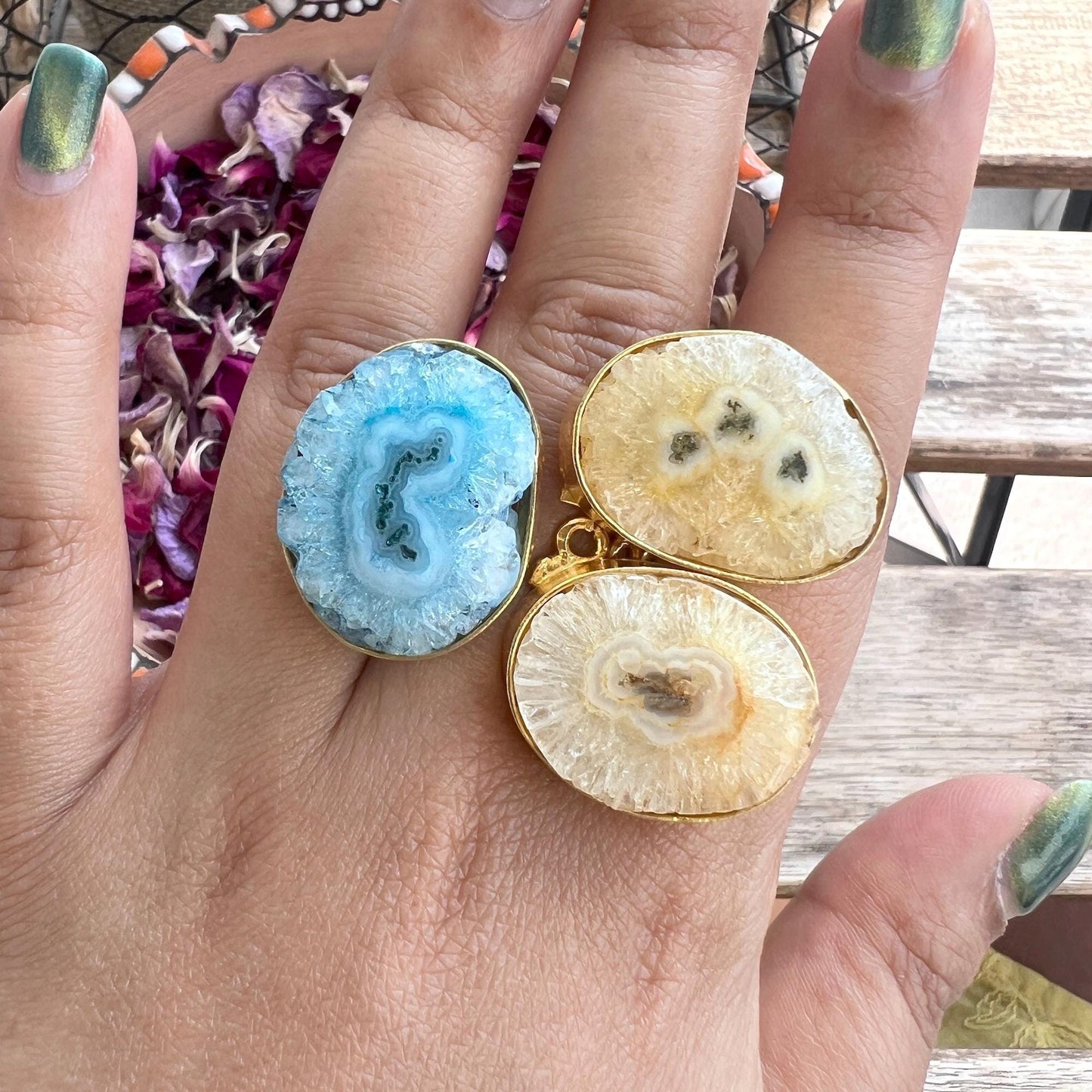 The Enache Yellow Blue Chunky Ring TheEnache