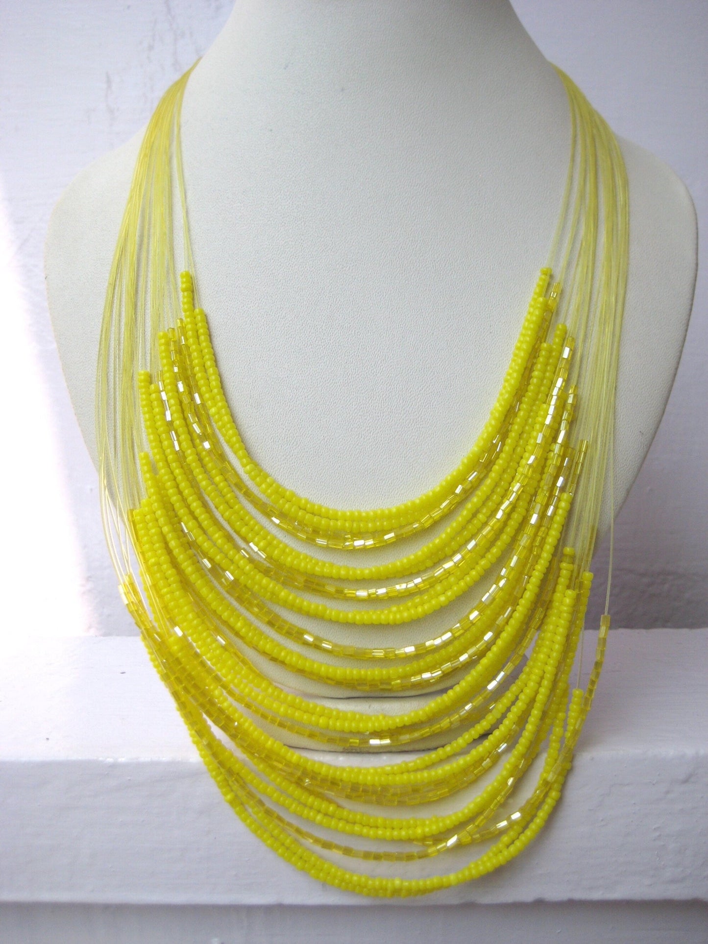 The Enache Yellow Neon Beaded Necklace TheEnache