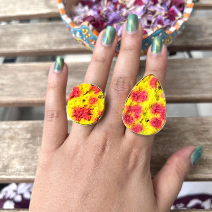 The Enache Yellow Red Druzy Ring TheEnache