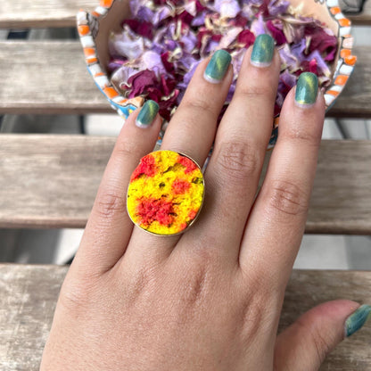The Enache Yellow Red Druzy Ring TheEnache